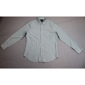 Bonobos Shirt Men's XL Gray 100% Cotton Long Sleeve Tailored Fit Button-Up